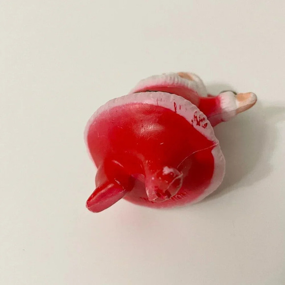 Vintage Mini Blow Mold Santa Christmas Ornament 3 Inch Tall Flaws - Picture 14 of 16